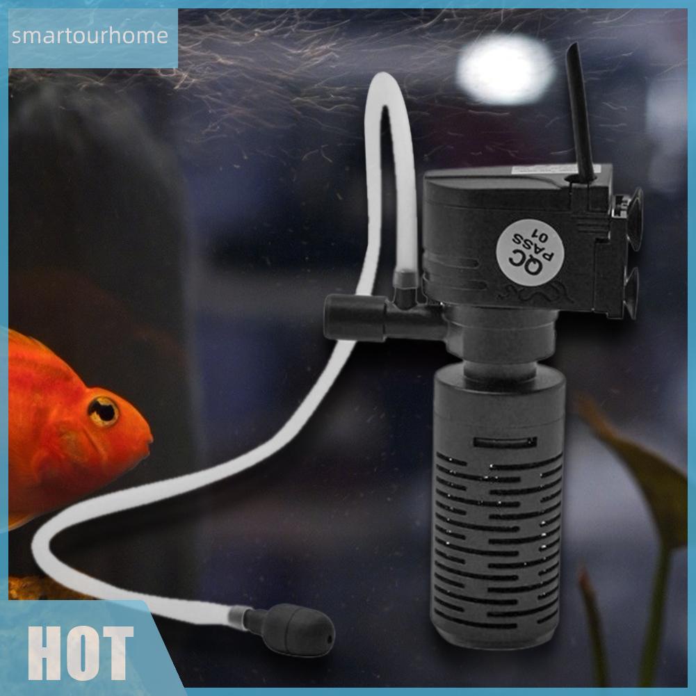Máy Bơm Oxy Bằng Nhựa 3 Trong 1 Màu Đen Đa Năng 3w Dành Cho Bể Cá