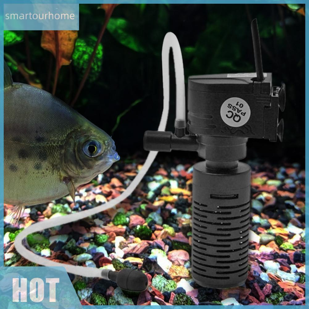 Máy Bơm Oxy Bằng Nhựa 3 Trong 1 Màu Đen Đa Năng 3w Dành Cho Bể Cá