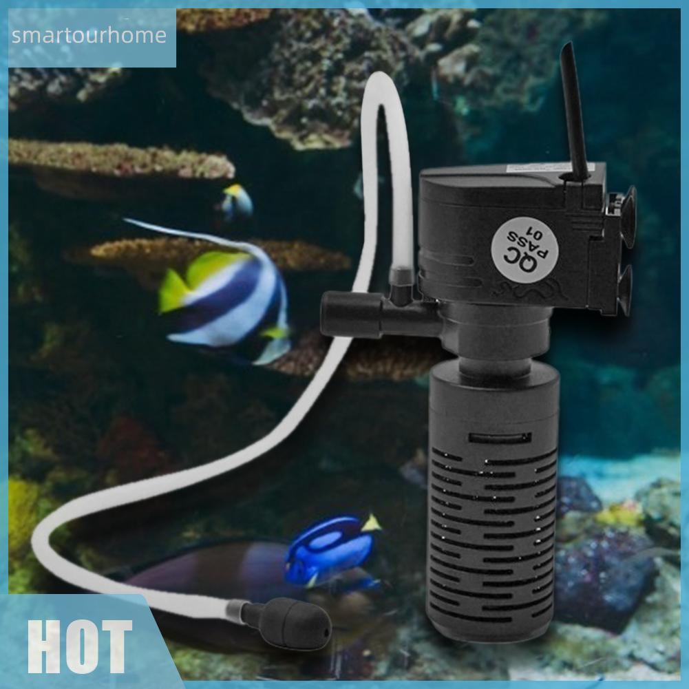 Máy Bơm Oxy Bằng Nhựa 3 Trong 1 Màu Đen Đa Năng 3w Dành Cho Bể Cá