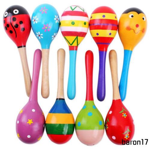 Búa Gỗ maracas In Hoạt Hình Nhiều Màu Cho Bé