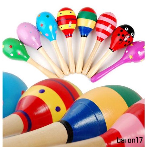 Búa Gỗ maracas In Hoạt Hình Nhiều Màu Cho Bé