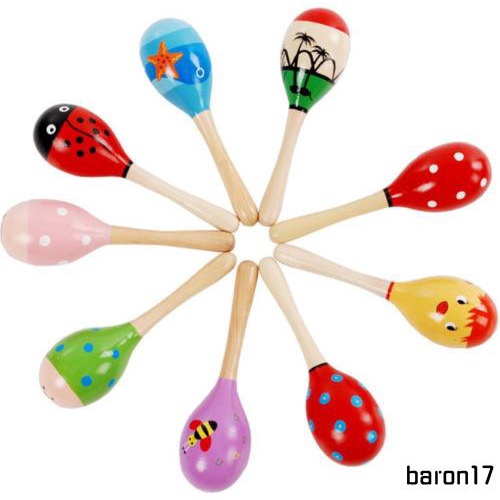 Búa Gỗ maracas In Hoạt Hình Nhiều Màu Cho Bé