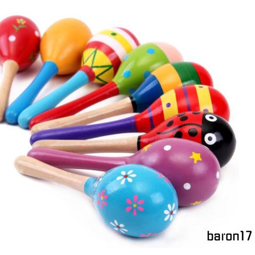 Búa Gỗ maracas In Hoạt Hình Nhiều Màu Cho Bé