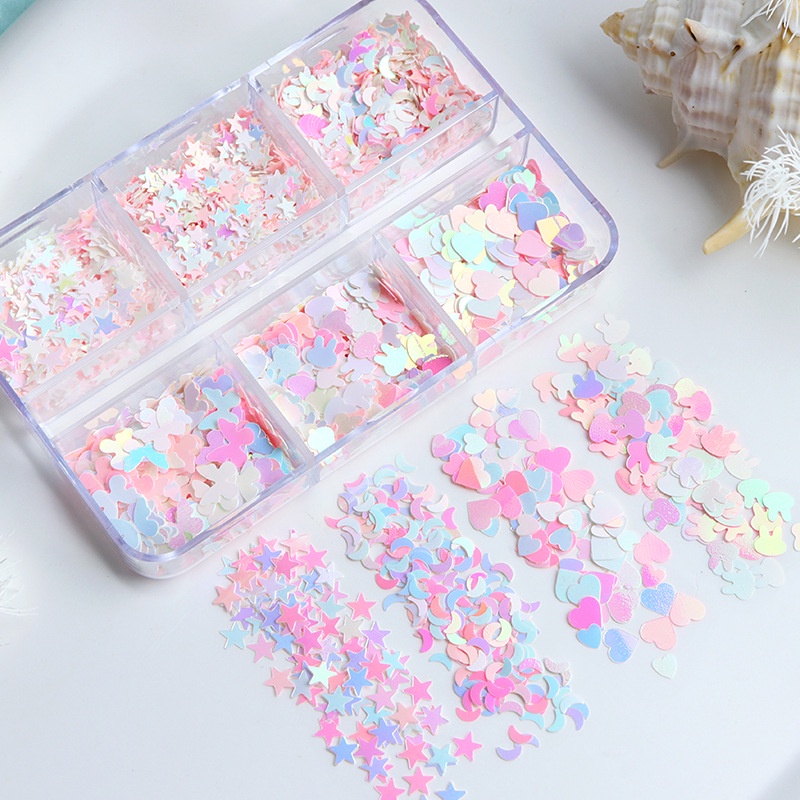 Khay Hoạt Hình Bướm & Thỏ Đủ Màu Pastel Trang Trí Móng Tay