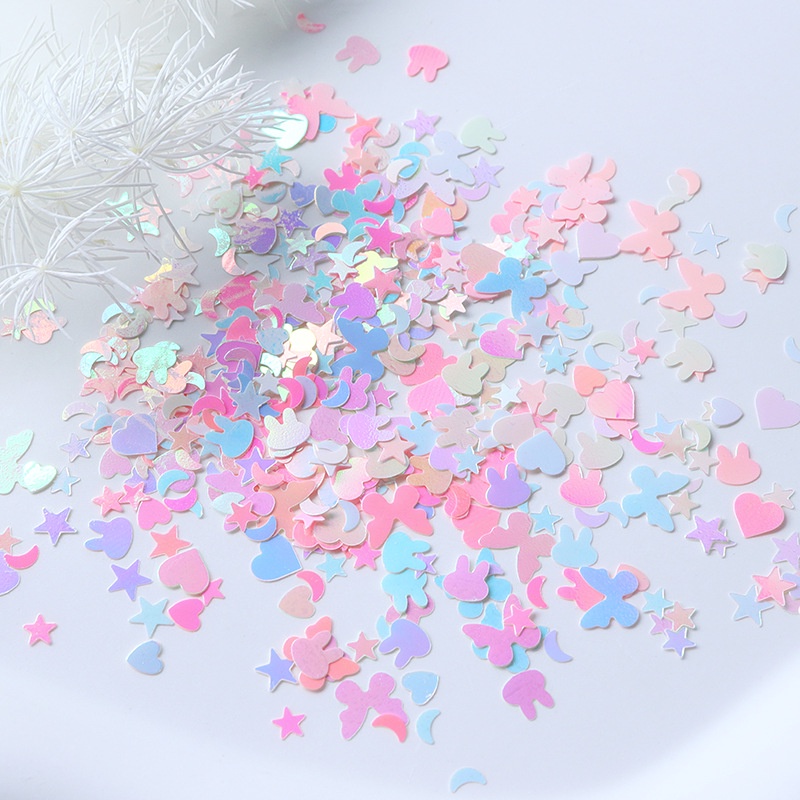 Khay Hoạt Hình Bướm & Thỏ Đủ Màu Pastel Trang Trí Móng Tay