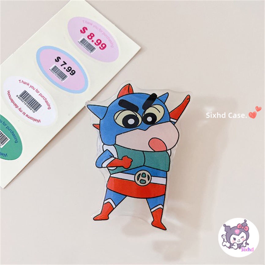 Dễ Thương Ốp Điện Thoại Họa Tiết Hoạt Hình Cậu Bé Bút Chì shin-chan Kèm Giá Đỡ Cho iphone
