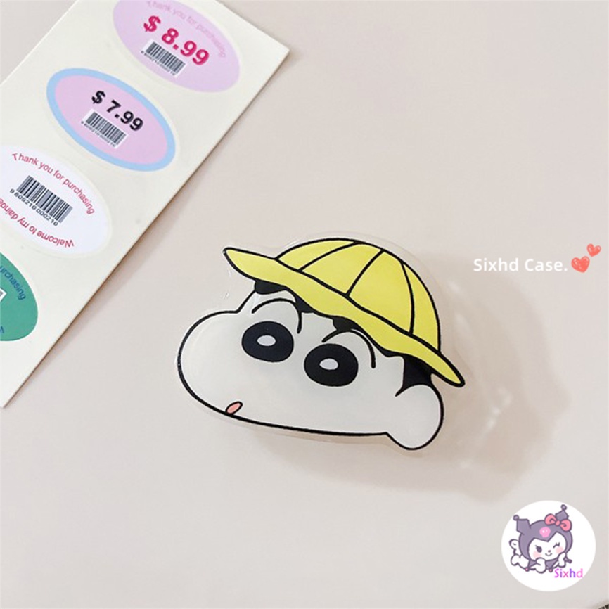 Dễ Thương Ốp Điện Thoại Họa Tiết Hoạt Hình Cậu Bé Bút Chì shin-chan Kèm Giá Đỡ Cho iphone