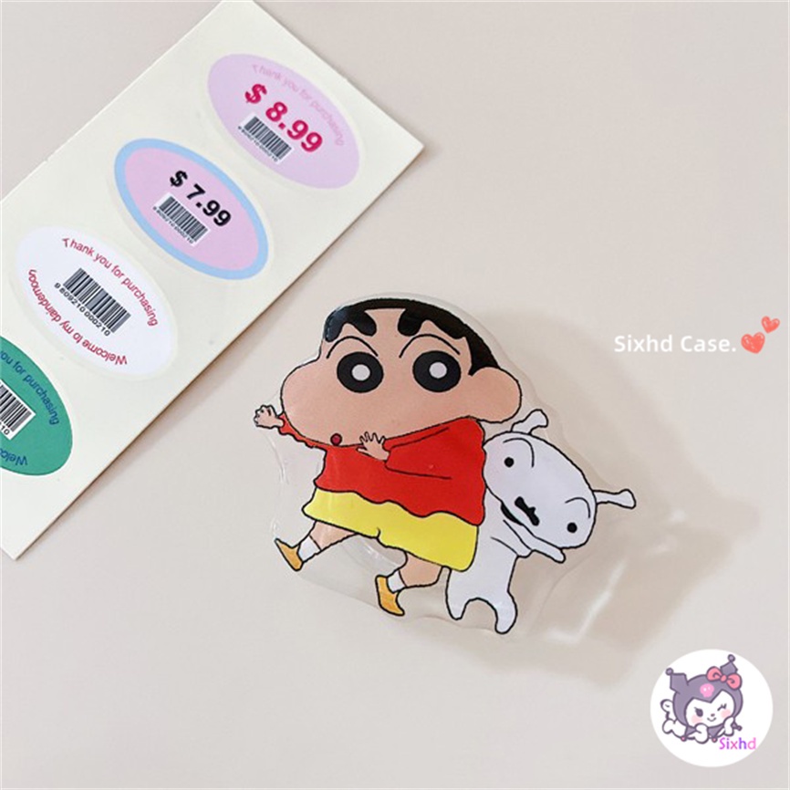 Dễ Thương Ốp Điện Thoại Họa Tiết Hoạt Hình Cậu Bé Bút Chì shin-chan Kèm Giá Đỡ Cho iphone