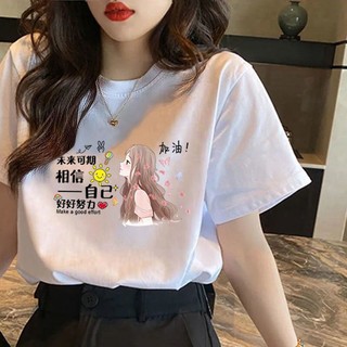 Zara vietnam Áo Thun Ngắn Tay Dáng Rộng In Chữ Đơn Giản Theo Phong Cách Hàn Quốc Dành Cho Nữ