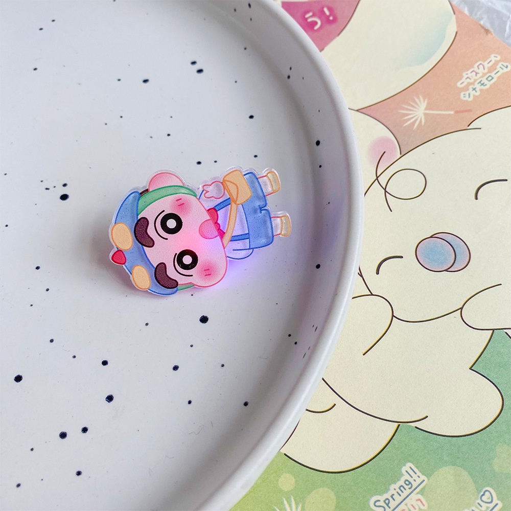 Ere1 Kẹp Tóc Đèn shin-chan Phát Sáng Cá Tính Sáng Tạo