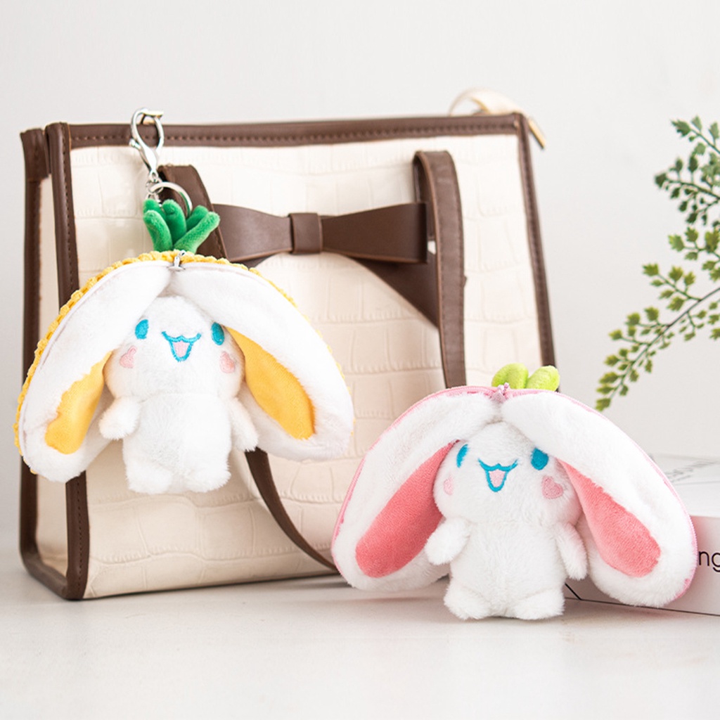 Cà Rốt / Dâu Tây / Dứa Nhồi Bông 12cm Trang Trí Móc Khóa