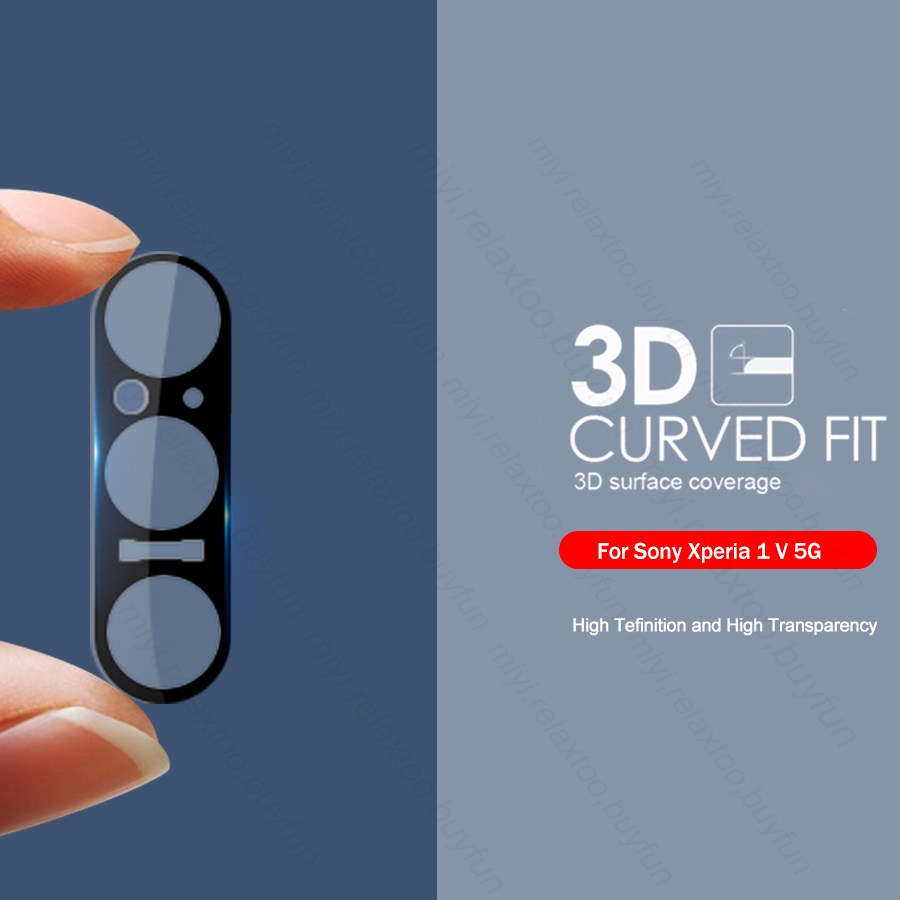 Set 1-3 Kính Cường Lực 3d Chống Dấu Vân Tay Bảo Vệ camera sony xperia 1 v