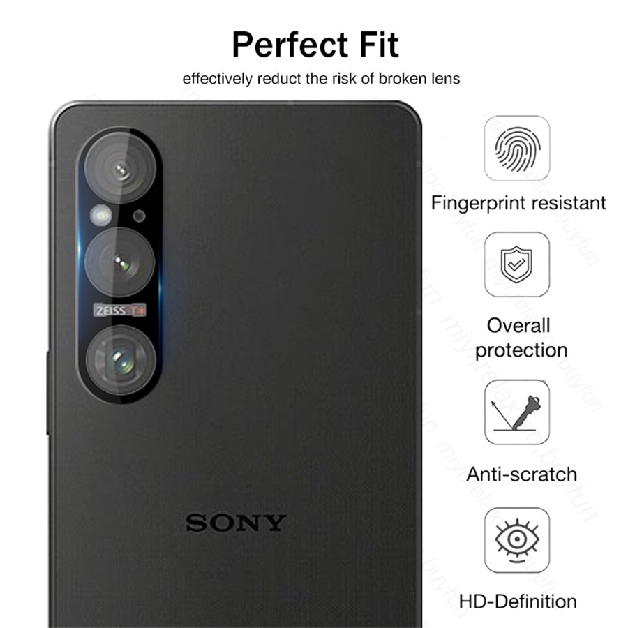 Set 1-3 Kính Cường Lực 3d Chống Dấu Vân Tay Bảo Vệ camera sony xperia 1 v