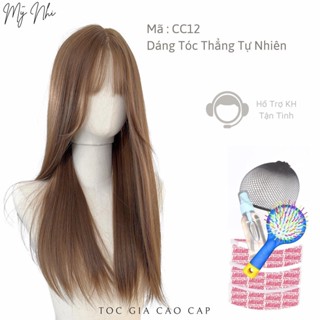 Siêu Da Đầu Tóc Giả CC12 Mái Thưa Tóc Thẳng (kèm dưỡng / lược / lưới / miếng dán)