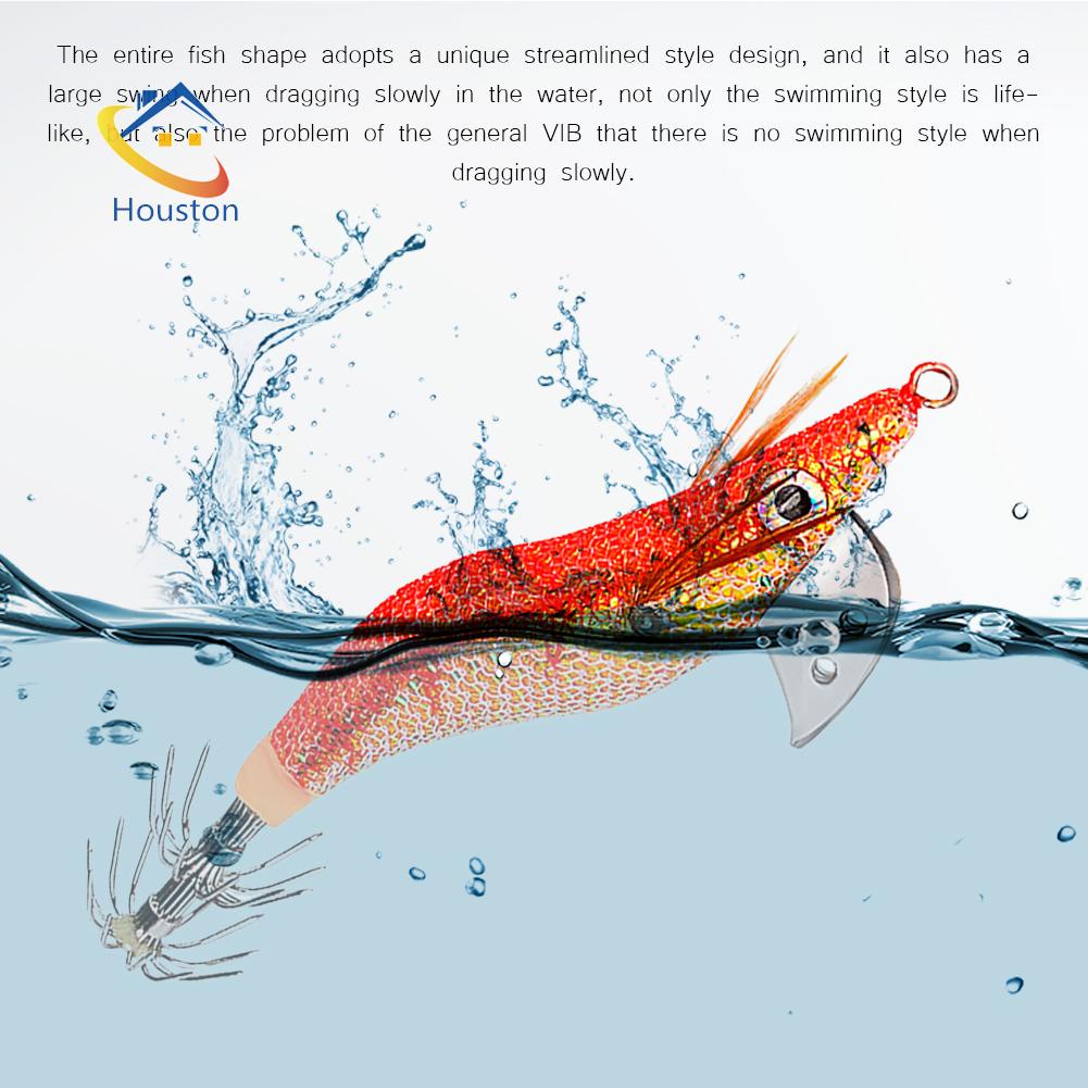 Au Mồi Câu Cá Giả Hình Tôm Bằng Gỗ Mực