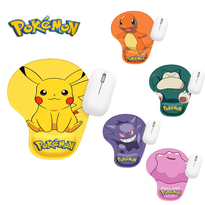 Pokemon Hoạt Hình Dễ Thương Hình Bảo Vệ Cổ Tay Tấm Lót Chuột Game Thủ Máy Tính Xách Tay Máy Tính PC Phụ Kiện Trò Chơi Mousemat Quà Tặng