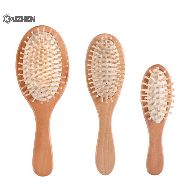 Lược Chải Tóc Túi Khí Mát Xa Da Đầu Bằng Gỗ kuzhen