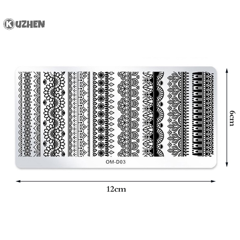 Khuôn In Trang Trí Móng Tay Nghệ Thuật 12 * 6cm