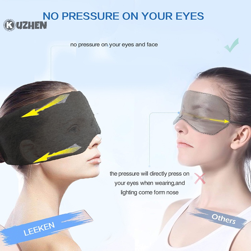 Kuzhen Mặt Nạ Che Mắt Ngủ Chất Liệu cotton Thoáng Khí Dành Cho Nam Và Nữ