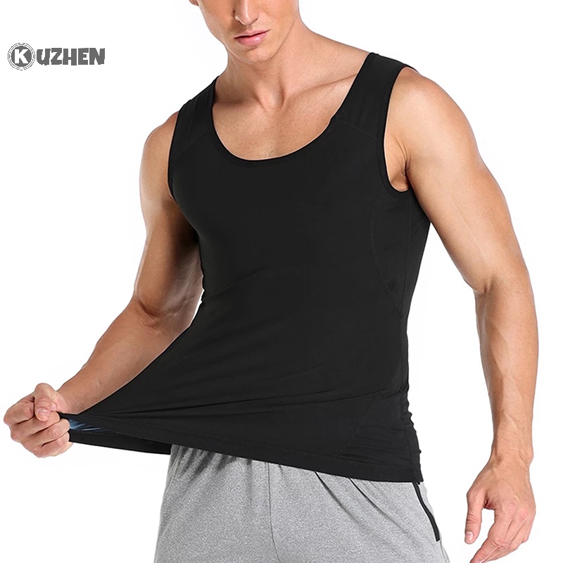 Kuzhen Mới Áo Sát Nách Tập yoga Đốt Cháy Mỡ Thừa Định Hình Cơ Thể Nóng Bỏng Cho Nam