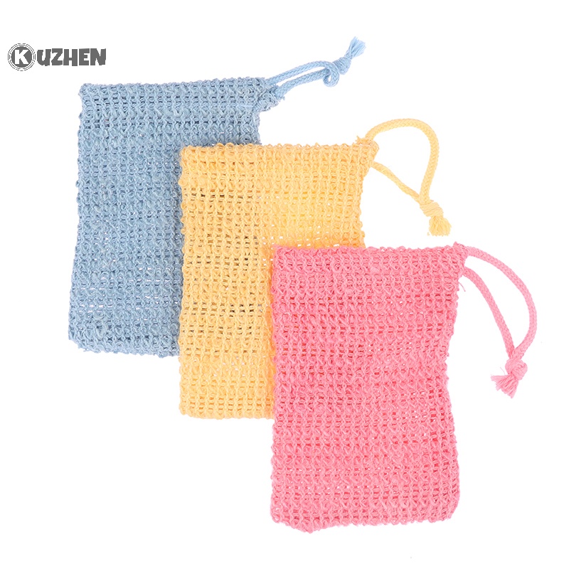 Kuzhen Túi Lưới cotton Lanh Đựng Xà Phòng Tiết Kiệm Không Gian Cho Nhà Tắm
