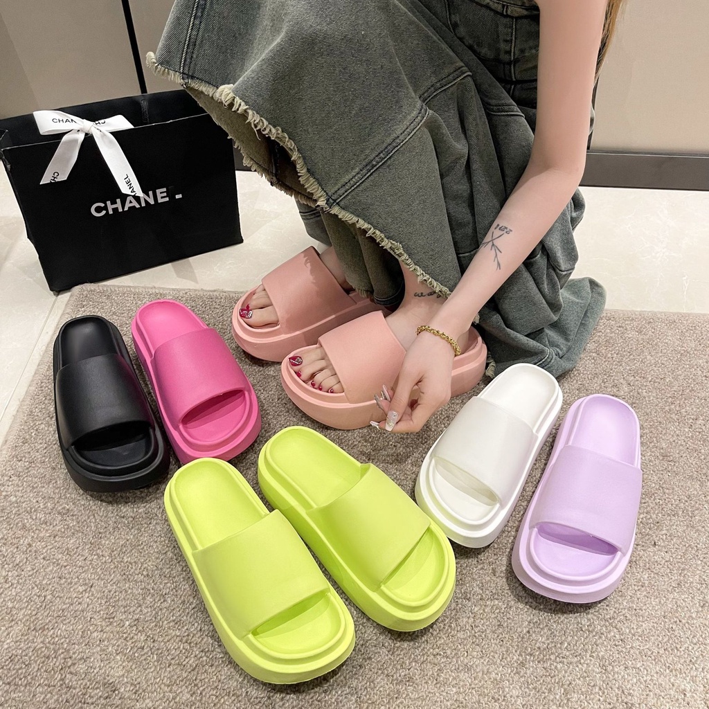 TENET Dép xỏ ngón đế cao 6CM dép kiểu nữ đi bánh mì Thoải Mái Thời Trang B90H2L4 35Z230829