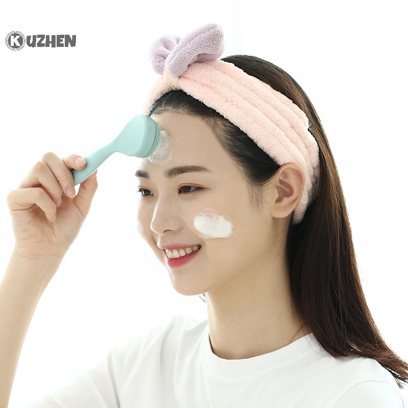 Kuzhen Bàn Chải silicone Rửa Mặt Mát Xa Loại Bỏ Mụn Đầu Đen