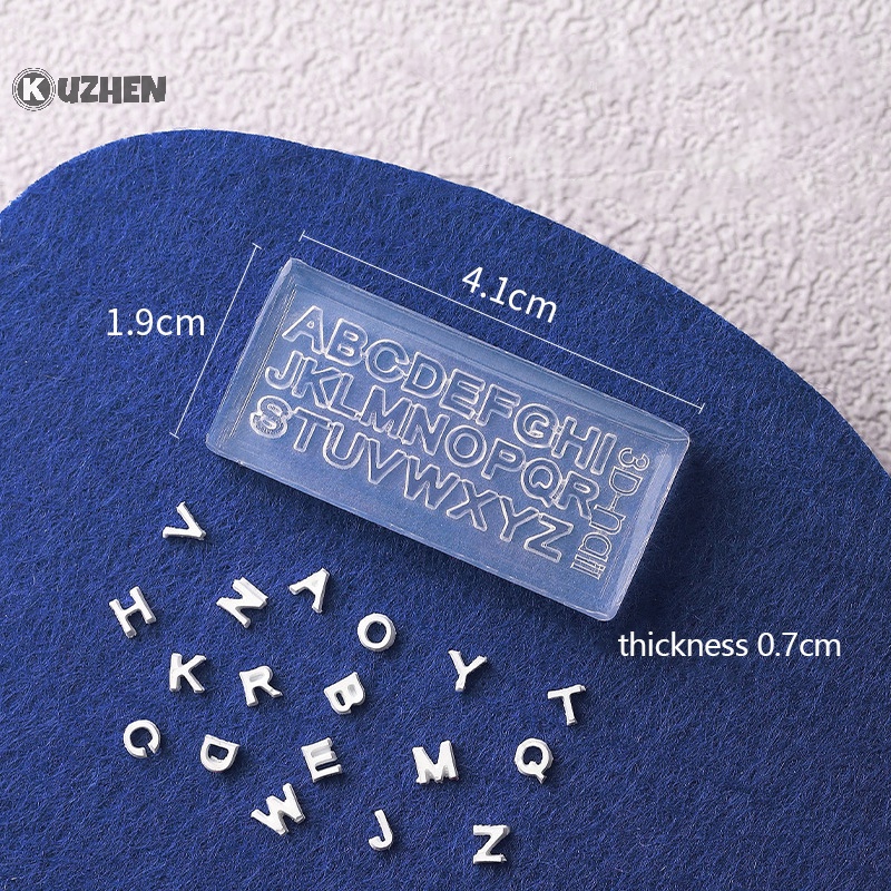 1 Khuôn silicone Tạo Hình Chữ Cái 3d Trang Trí Móng Tay diy