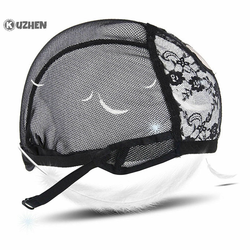 Kuzhen Mũ Lưới Đội Tóc Giả Dệt Có Dây Điều Chỉnh Được