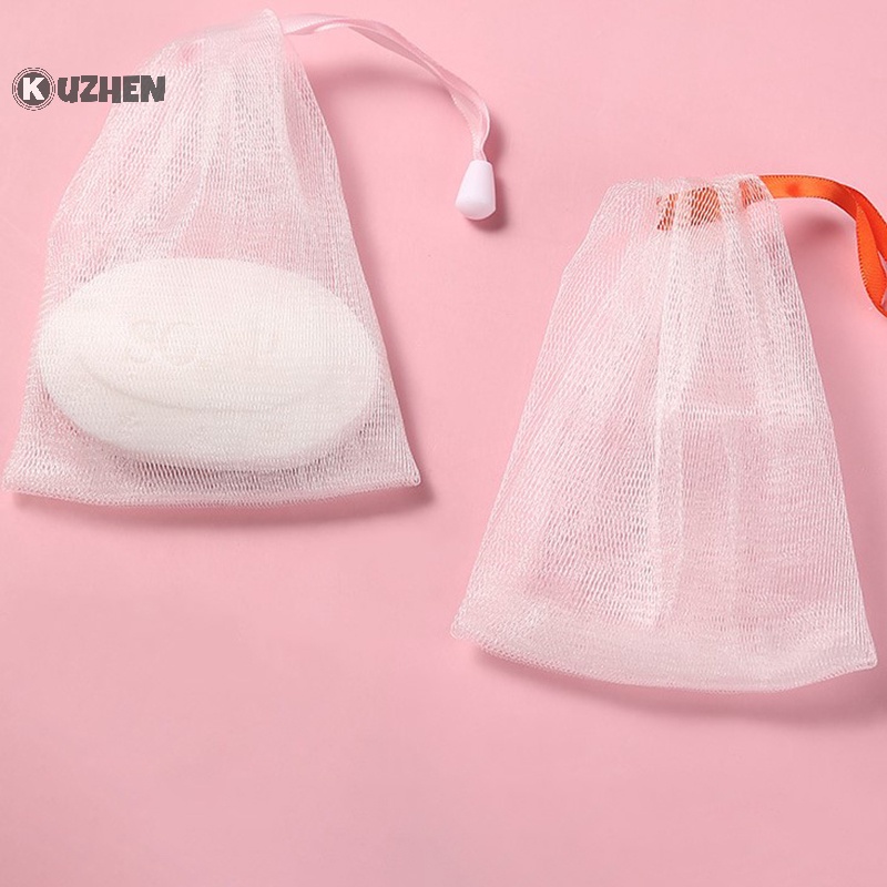 Kuzhen Túi Lưới Đựng Xà Phòng Tắm Tạo Bọt Làm Sạch Bán Chạy