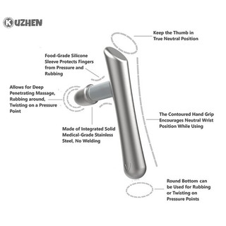 Kuzhen dụng cụ mát xa bấm huyệt bằng thép không gỉ
