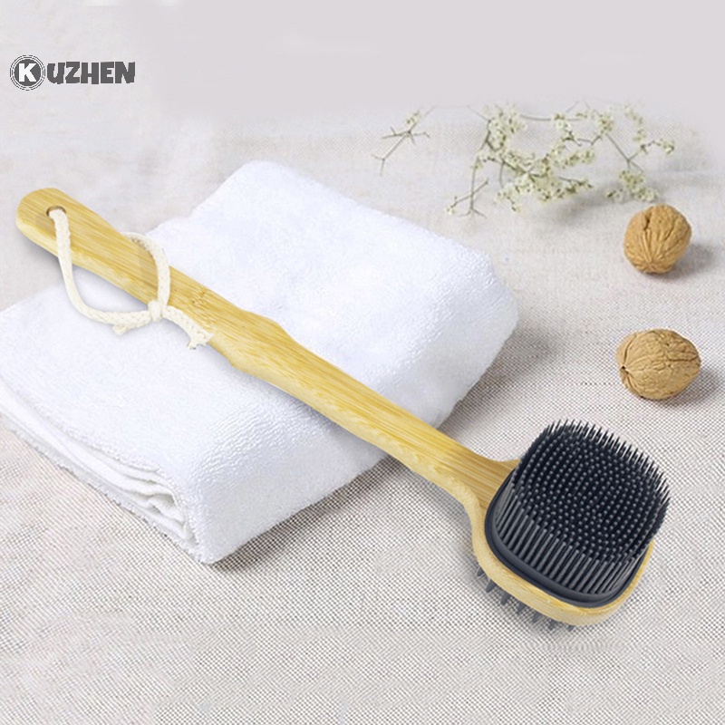 Bàn chải tắm KUZHEN bằng silicon chà lưng tẩy tế bào chết toàn thân