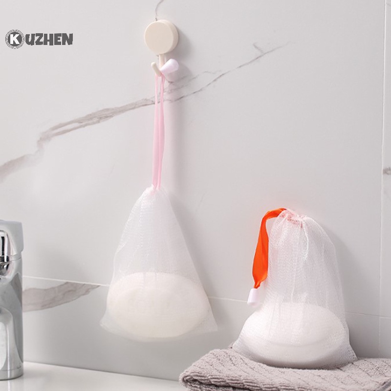 Kuzhen Túi Lưới Đựng Xà Phòng Tắm Tạo Bọt Làm Sạch Bán Chạy