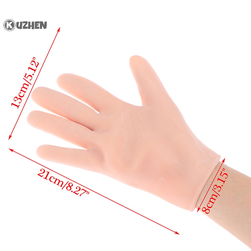 1 Cặp Găng Tay silicone gel Dưỡng Ẩm Tái Sử Dụng Được Chăm Sóc Bàn Tay Bị Nứt Nẻ kuzhen