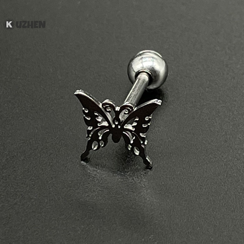 1 Khuyên Lưỡi Hình Bướm Bằng Thép Titan 316l