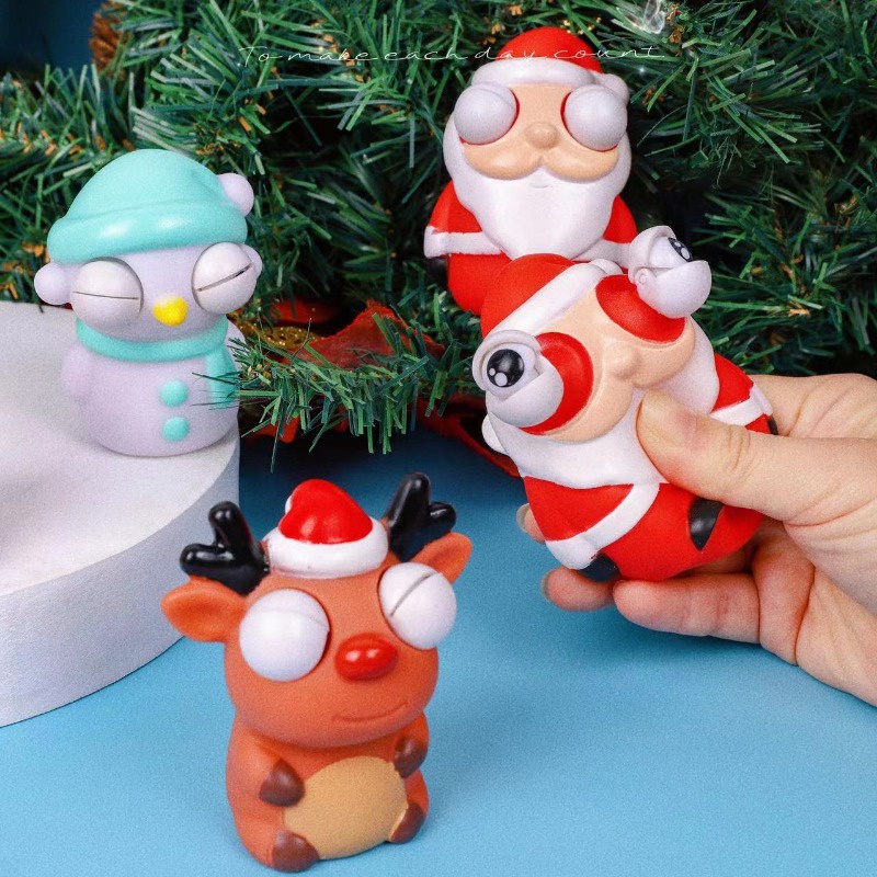 Đồ Chơi Bóp Mềm Hình Ông Già Noel / Tuần Lộc / Nai Sừng Tấm Giảm Căng Thẳng