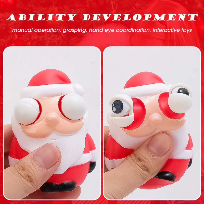 Đồ Chơi Nắn Bóp Đàn Hồi Giảm stress Hình Ông Già Noel Hoạt Hình