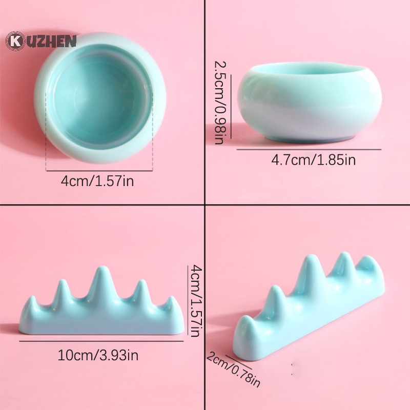 Kuzhen Giá Đỡ Cọ Vẽ Móng Tay Bằng Nhựa uv acrylic Chuyên Dụng