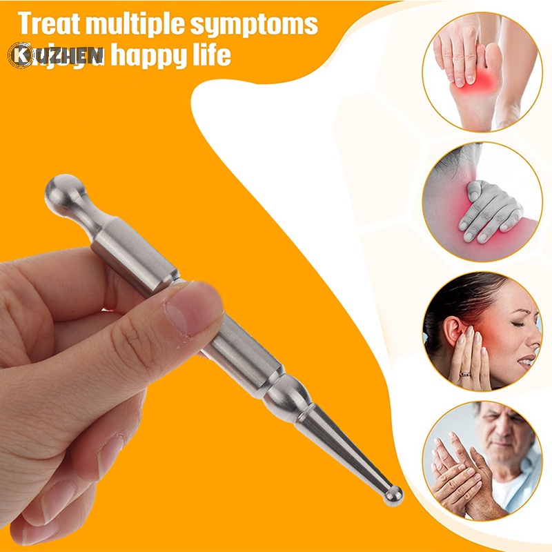 Kuzhen 1 Bút Kích Hoạt Châm Cứu Mát Xa Bằng Thép Không Gỉ