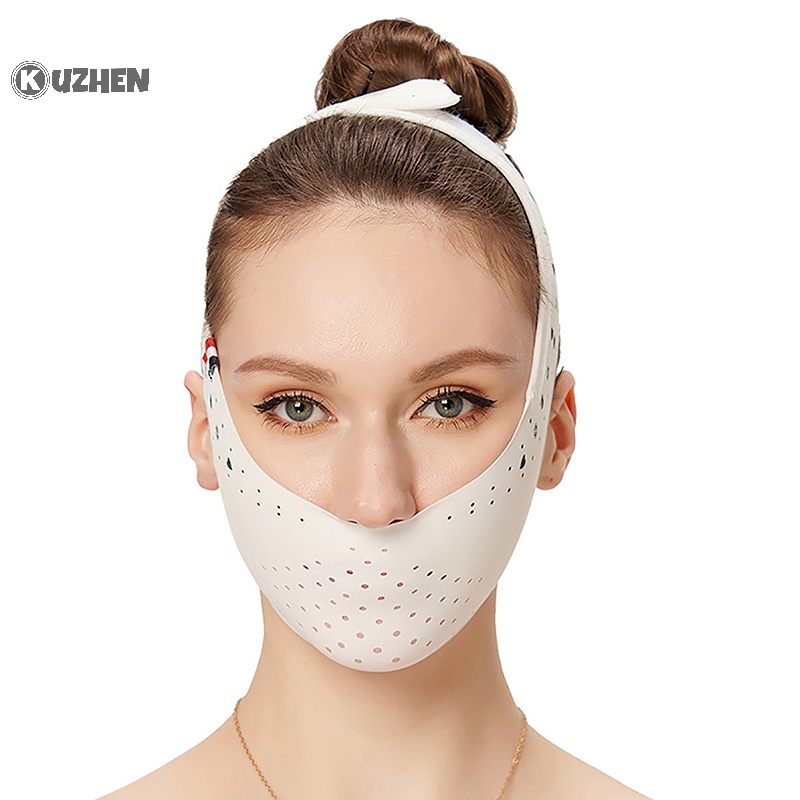 Mặt nạ ngủ KUZHEN định hình khuôn mặt chữ V hỗ trợ làm đẹp