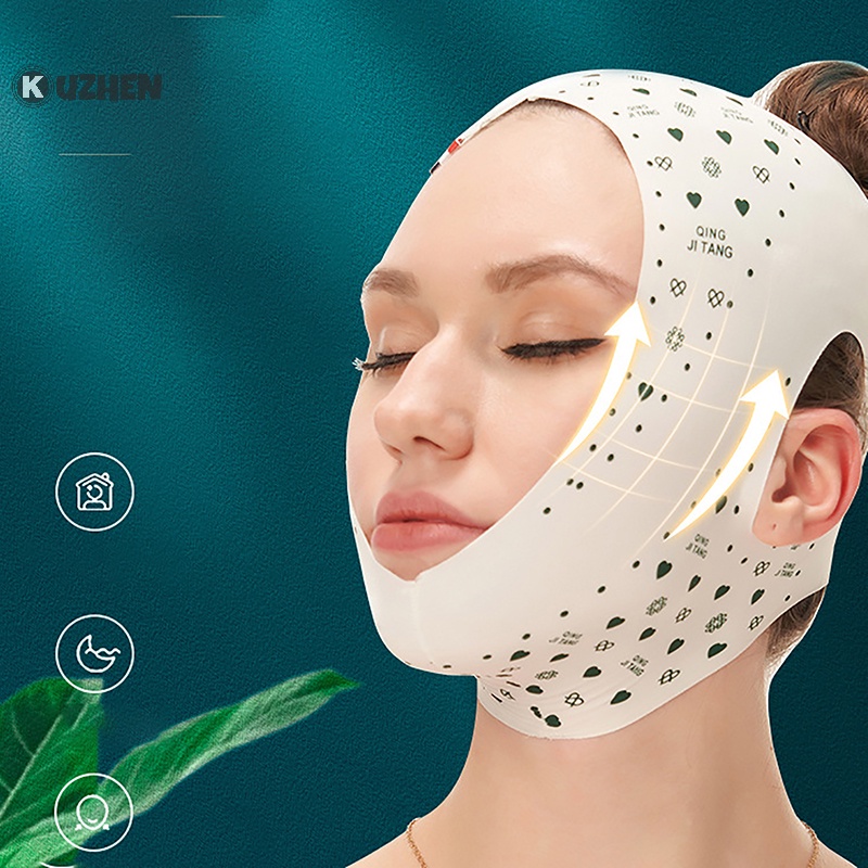 Mặt nạ ngủ KUZHEN định hình khuôn mặt chữ V hỗ trợ làm đẹp