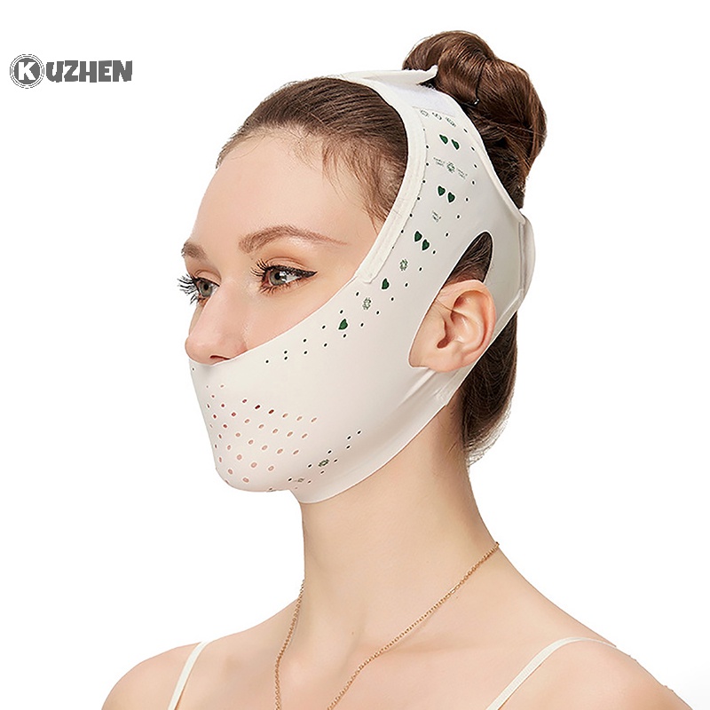 Mặt nạ ngủ KUZHEN định hình khuôn mặt chữ V hỗ trợ làm đẹp