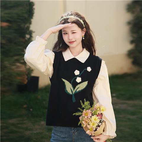 Áo Dệt Kim Không Tay Thêu Họa Tiết Mới Phong Cách vintage Cho Nữ