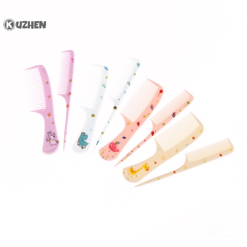 Kuzhen set 2 Lược Chải Tóc Đuôi Nhọn Chống Tĩnh Điện Dễ Thương Tạo Kiểu Tóc Cho Trẻ Em Nữ
