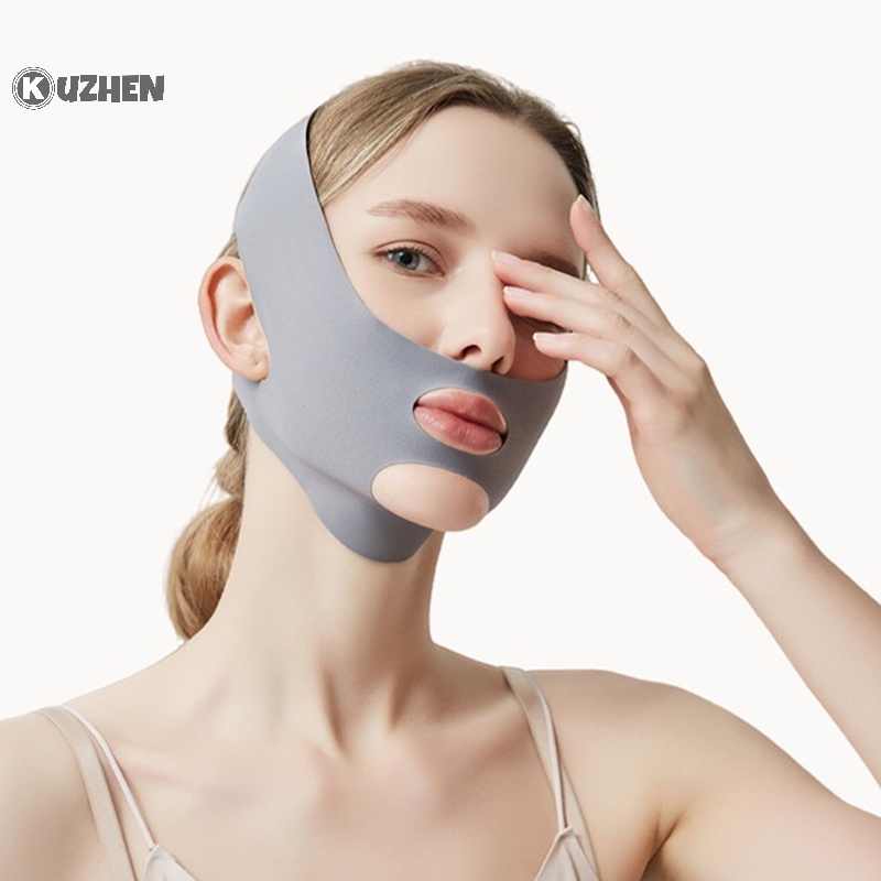 Kuzhen Đai Mát Xa Nâng Cơ Mặt Tạo Cằm Chữ v Thon Gọn