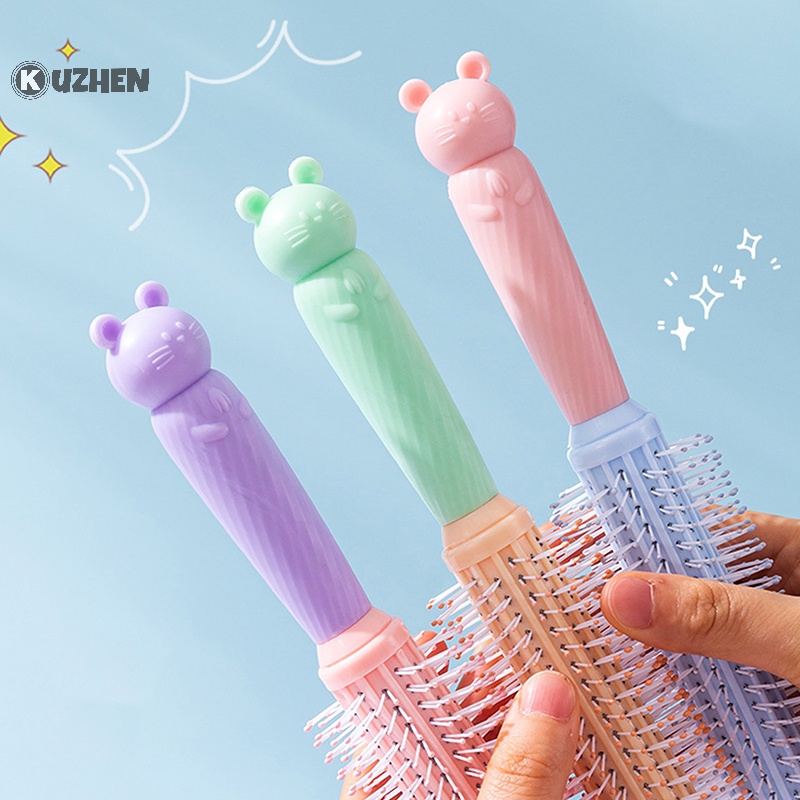 Kuzhen Lược Tròn Chải Tóc Xoăn Mát Xa Da Đầu Chuyên Nghiệp
