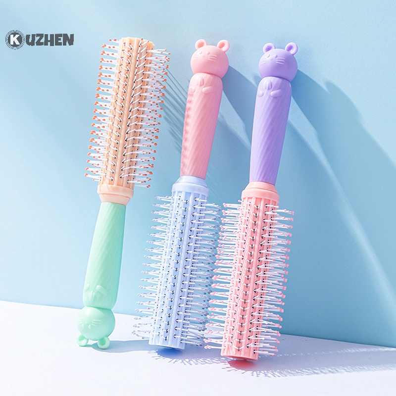 Kuzhen Lược Tròn Chải Tóc Xoăn Mát Xa Da Đầu Chuyên Nghiệp