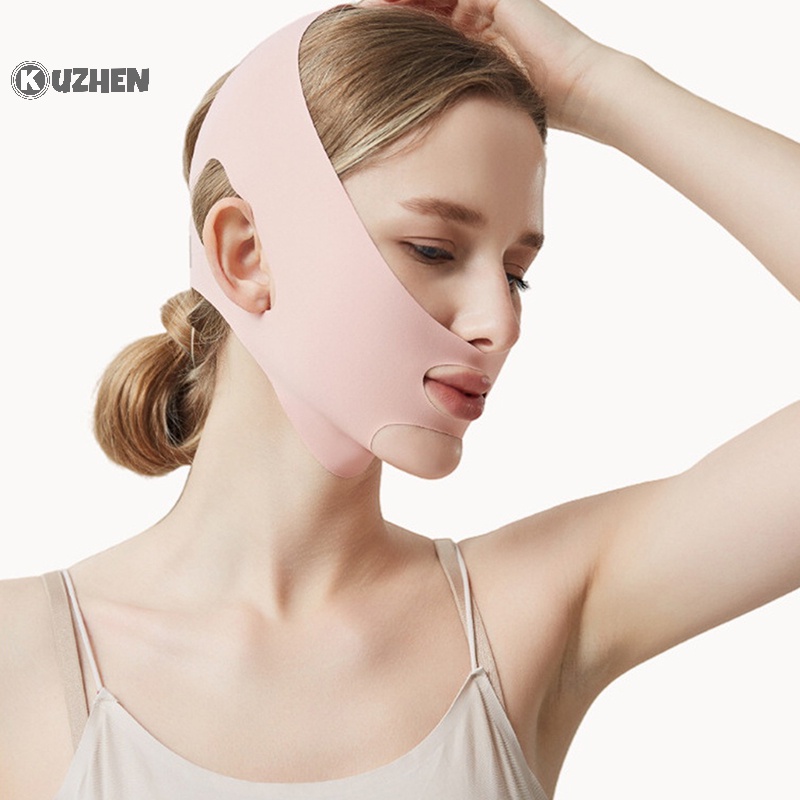 Kuzhen Đai Mát Xa Nâng Cơ Mặt Tạo Cằm Chữ v Thon Gọn