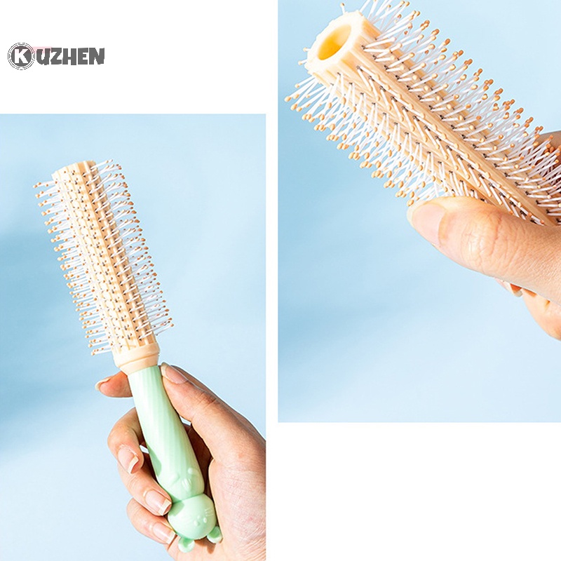 Kuzhen Lược Tròn Chải Tóc Xoăn Mát Xa Da Đầu Chuyên Nghiệp