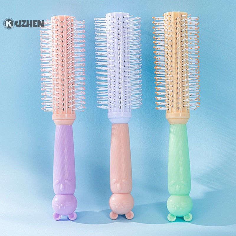 Kuzhen Lược Tròn Chải Tóc Xoăn Mát Xa Da Đầu Chuyên Nghiệp